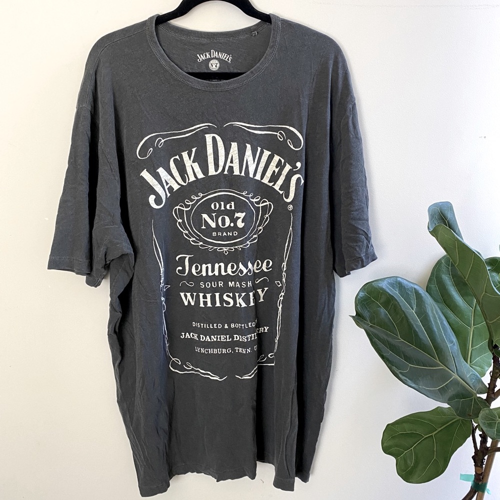 Jack Daniels Oversized Graphic Tee Shirt Size 2XLT